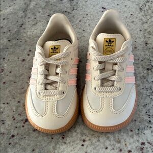 Adidas Samba Sneakers in Cream and Pink